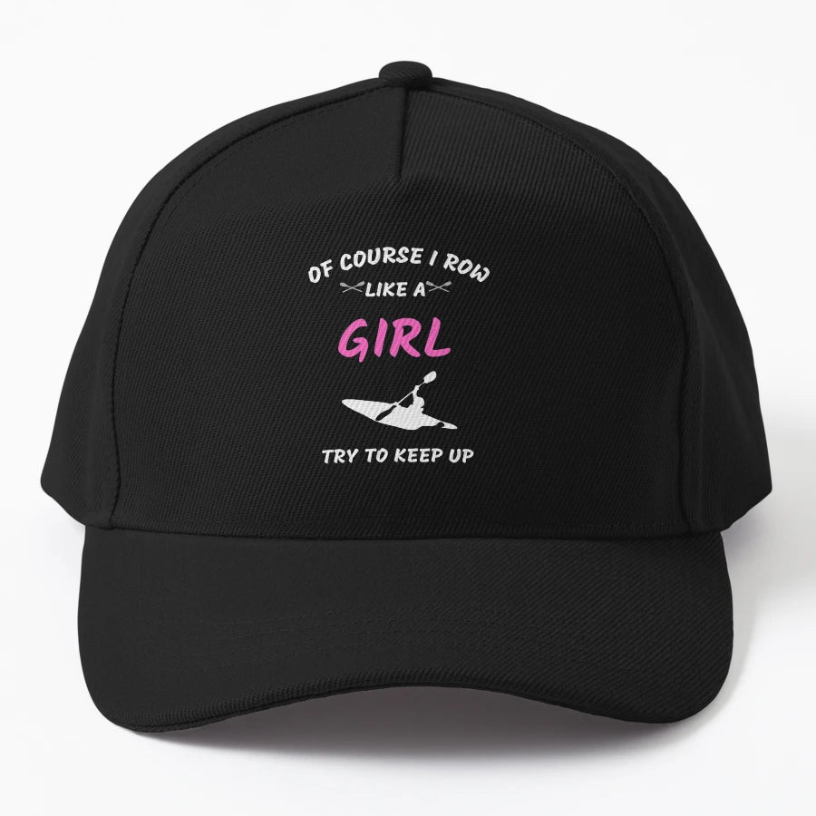 Funny Course I Row Like Try To Keep Up Denim Baseball Cap - Snapback, Trucker Hat, Dad Hat, Denim Baseball Cap