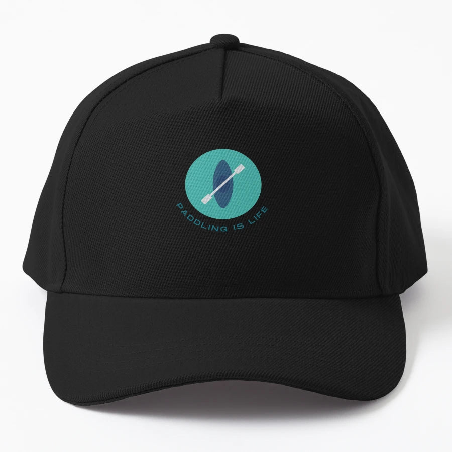 Kayaking Denim Baseball Cap - Aesthetic Design - Snapback, Trucker Hat, Dad Hat, Denim Baseball Cap
