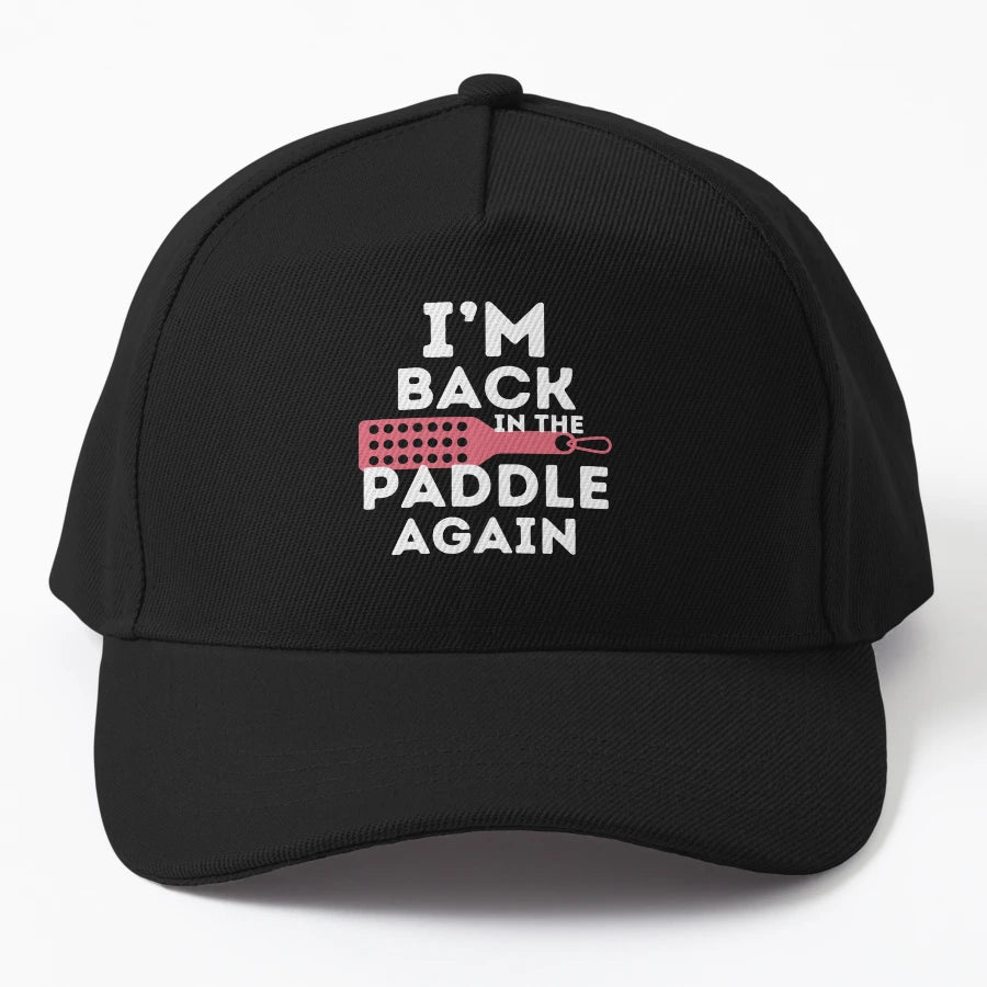 Im Back Paddle Again Funny Submissive Denim Baseball Cap - Snapback, Trucker Hat, Dad Hat, Denim Baseball Cap