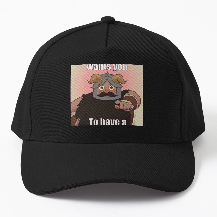 Delicious Dungeon Denim Baseball Cap - Low-Profile Fit - Snapback, Trucker Hat, Dad Hat, Denim Baseball Cap