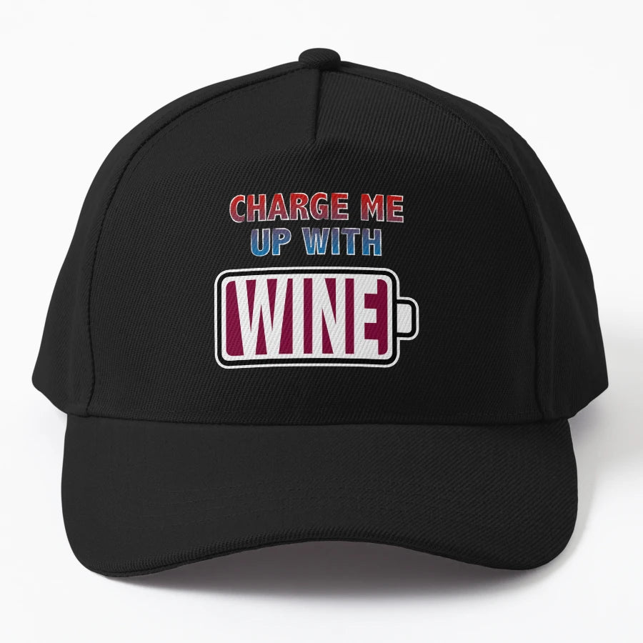 Charge Me Up Wine OTTO Dad Hat - Classic Cap - Snapback, Trucker Hat, Dad Hat, Denim Baseball Cap