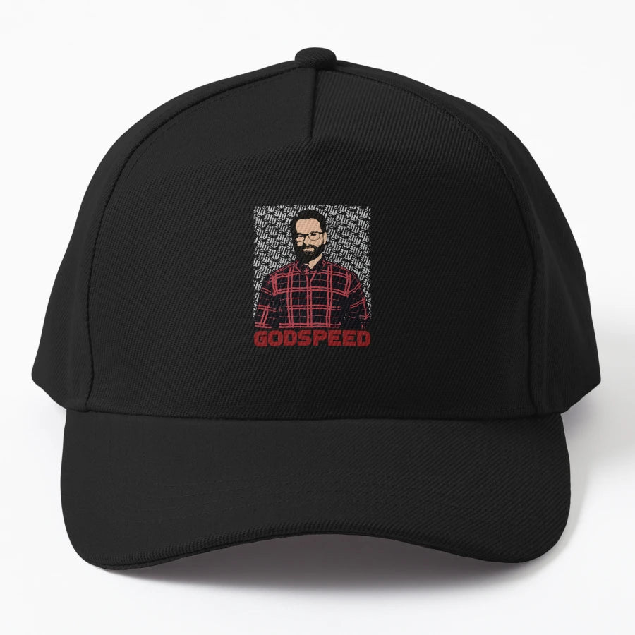 M Walsh Godspeed Denim Baseball Cap - Premium Stitching - Snapback, Trucker Hat, Dad Hat, Denim Baseball Cap