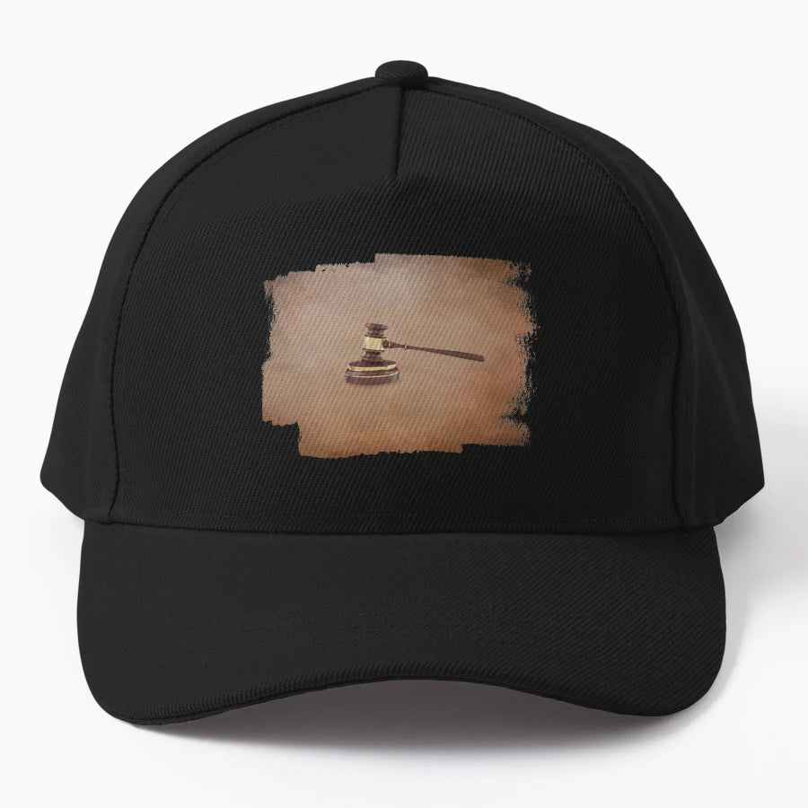 Gavel Trucker Hat - Minimalist Style - Snapback, Trucker Hat, Dad Hat, Denim Baseball Cap