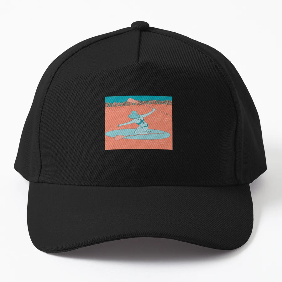 Beach Board 2 Denim Baseball Cap - Distressed Look - Snapback, Trucker Hat, Dad Hat, Denim Baseball Cap