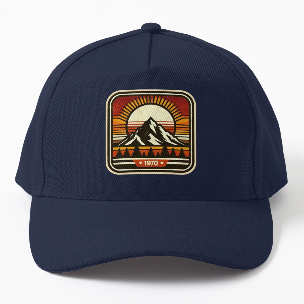 Mountain Sunset 1970 New Era Snapback - Everyday Essential - Snapback, Trucker Hat, Dad Hat, Denim Baseball Cap