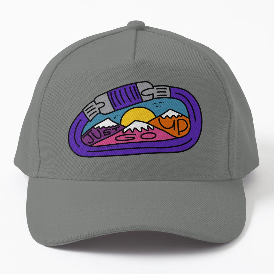 Just Go Up Denim Baseball Cap - Everyday Essential - Snapback, Trucker Hat, Dad Hat, Denim Baseball Cap