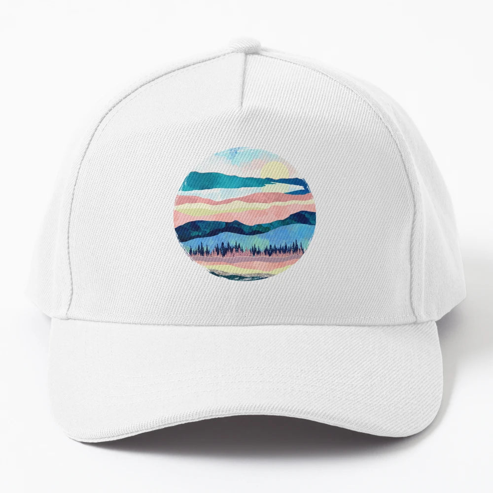 Winter Sunset New Era Snapback - Washed Cotton - Snapback, Trucker Hat, Dad Hat, Denim Baseball Cap