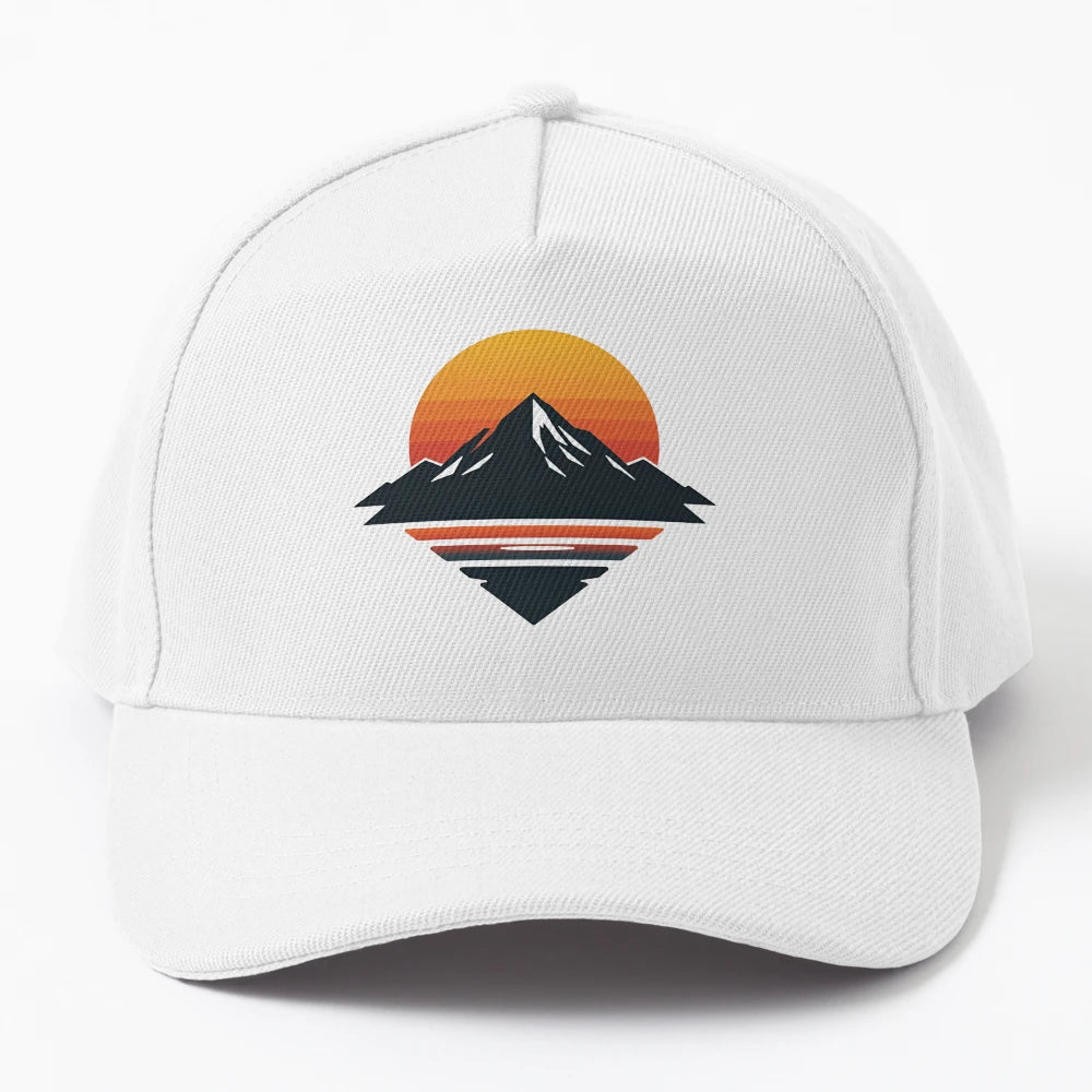 Modern Sunrise Over Abstract Peaks OTTO Dad Hat - Classic - Snapback, Trucker Hat, Dad Hat, Denim Baseball Cap