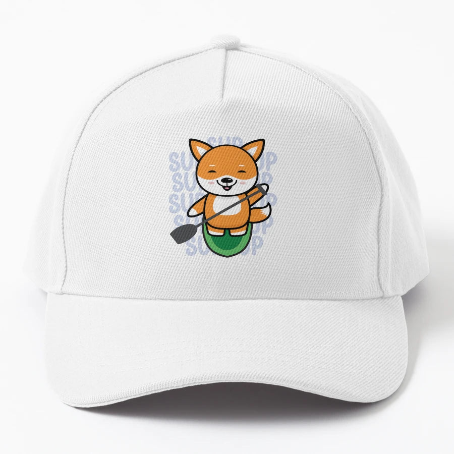Sup Fox Denim Baseball Cap - Classic Cap - Snapback, Trucker Hat, Dad Hat, Denim Baseball Cap