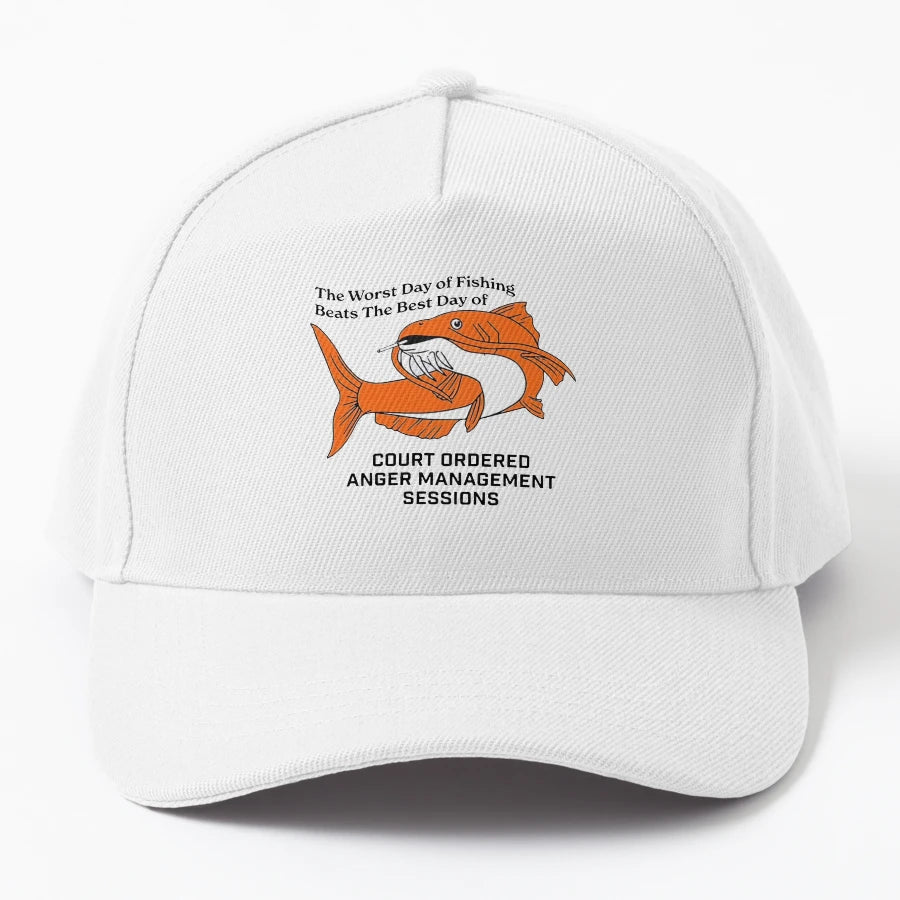 Worst Day Fishing Trucker Hat - Vintage Style - Snapback, Trucker Hat, Dad Hat, Denim Baseball Cap