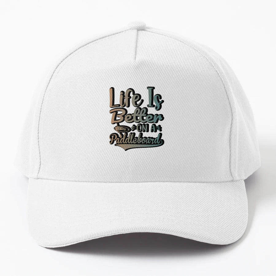 Life Is Better Paddleboard Design Trucker Hat - Washed - Snapback, Trucker Hat, Dad Hat, Denim Baseball Cap