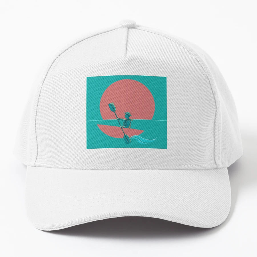 Paddling Sun Trucker Hat - Custom Embroidery - Snapback, Trucker Hat, Dad Hat, Denim Baseball Cap