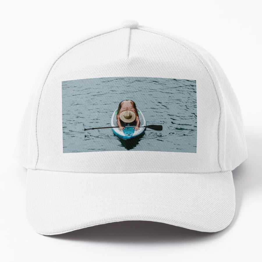 Stand Up Paddle Denim Baseball Cap - 6-Panel Cap - Snapback, Trucker Hat, Dad Hat, Denim Baseball Cap