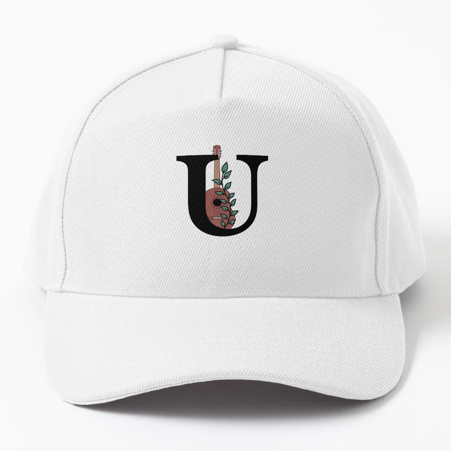 U Monogram Denim Baseball Cap - Classic Cap - Snapback, Trucker Hat, Dad Hat, Denim Baseball Cap