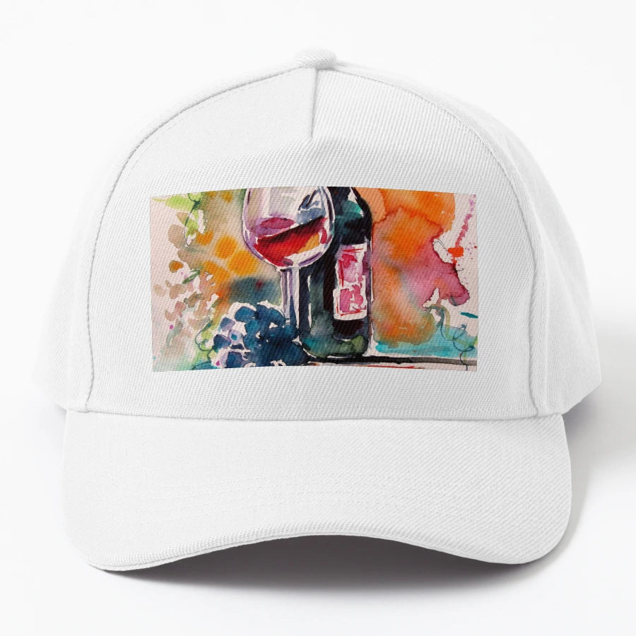Grape And Wine OTTO Dad Hat - Embroidered Design - Snapback, Trucker Hat, Dad Hat, Denim Baseball Cap
