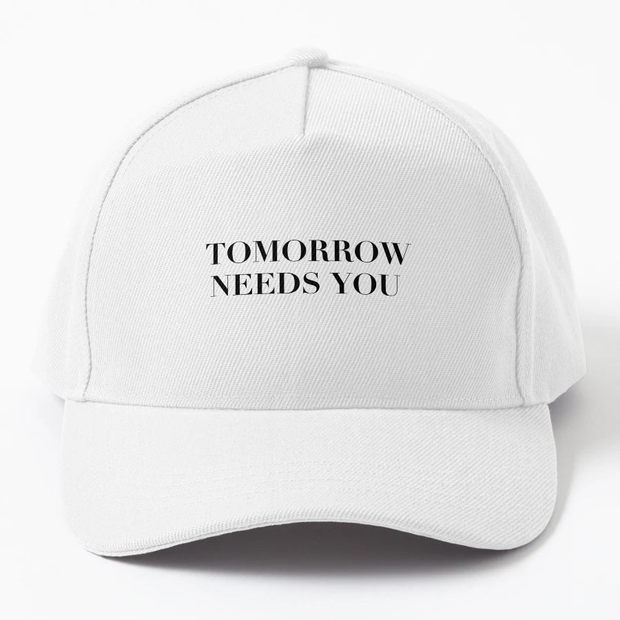 Tomorrow Needs You Denim Baseball Cap - Premium Stitching - Snapback, Trucker Hat, Dad Hat, Denim Baseball Cap
