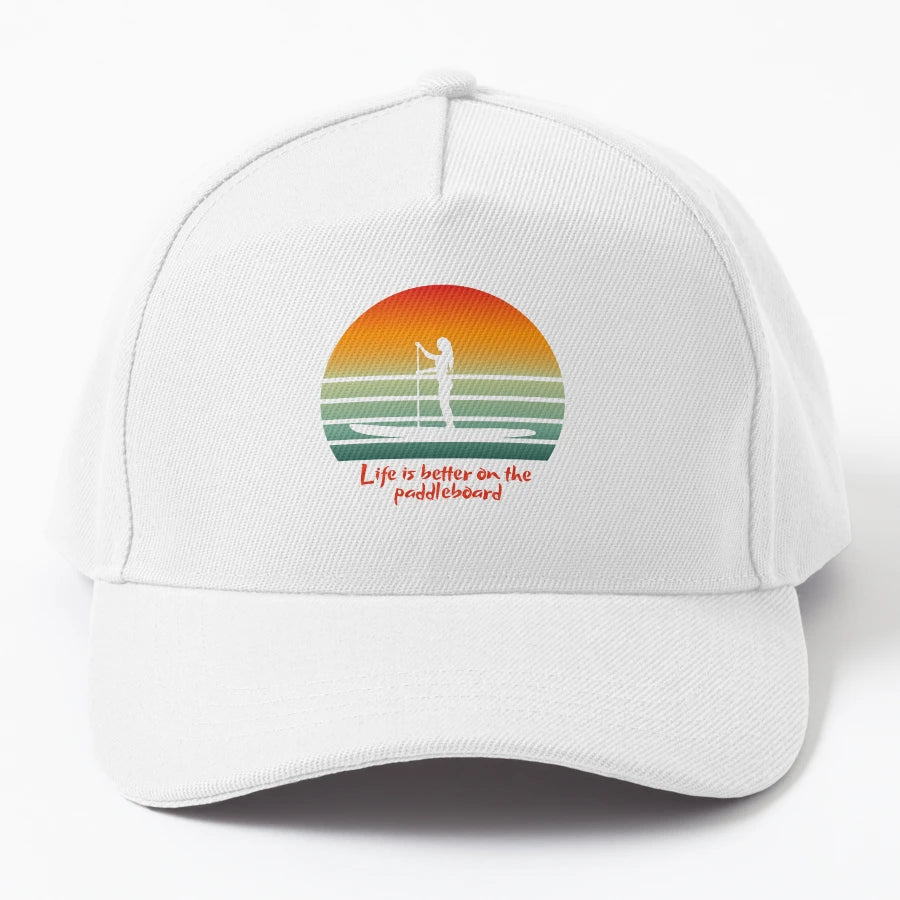Life Is Better Paddleboard Trucker Hat - Adjustable Fit - Snapback, Trucker Hat, Dad Hat, Denim Baseball Cap