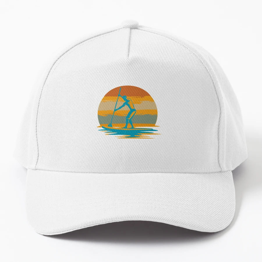 Paddle Board Trucker Hat - 6-Panel Cap - Snapback, Trucker Hat, Dad Hat, Denim Baseball Cap