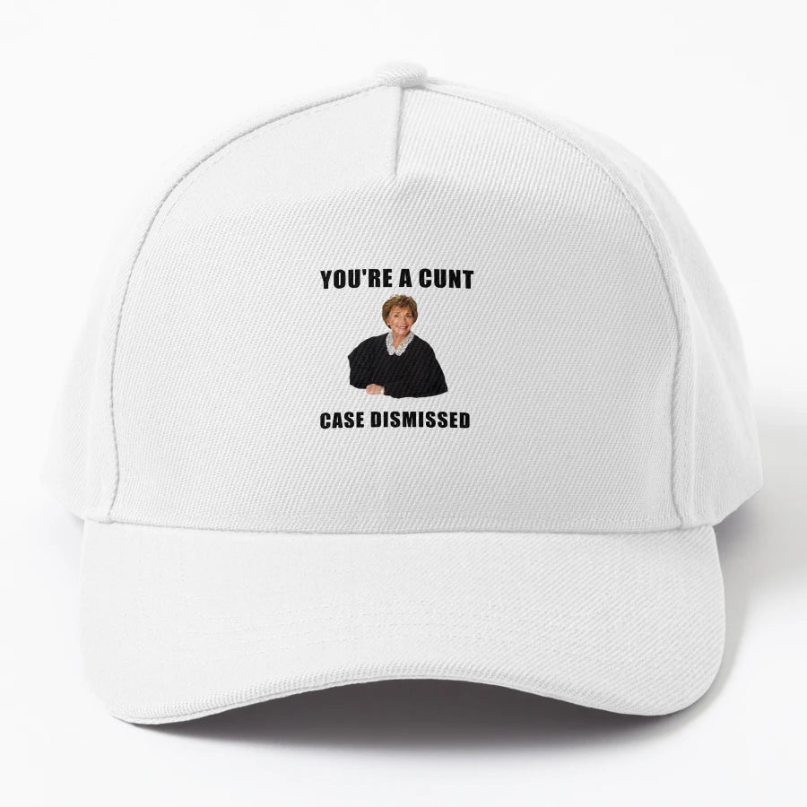 Judge Judy You Are Cunt Case Dismissed Denim Baseball Cap - Snapback, Trucker Hat, Dad Hat, Denim Baseball Cap