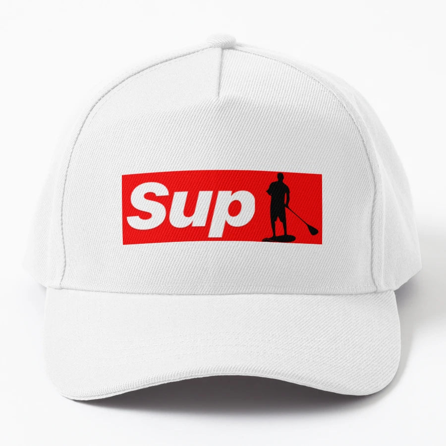 Sup Paddleboarding Denim Baseball Cap - Embroidered Design - Snapback, Trucker Hat, Dad Hat, Denim Baseball Cap