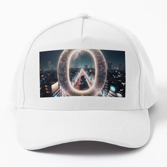 0 Backdrop Bustling Cityscape Baseball Cap - Minimalist