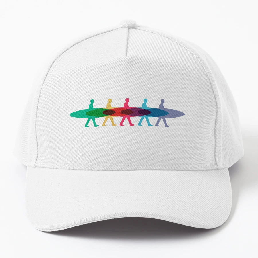 Beach Guys Design Denim Baseball Cap - Classic Cap - Snapback, Trucker Hat, Dad Hat, Denim Baseball Cap