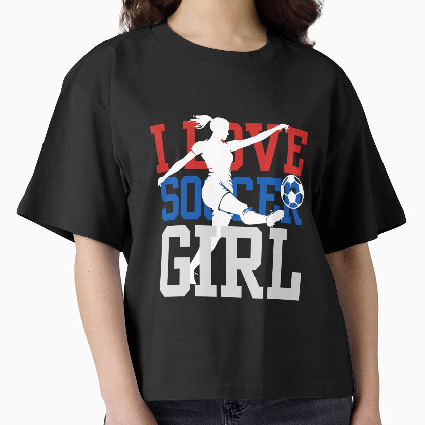 "I Love Soccer Girl Kickin' It with Style!" by - Adult & Kids T-Shirts, Sweatshirts & Hoodies apparel design preview 1