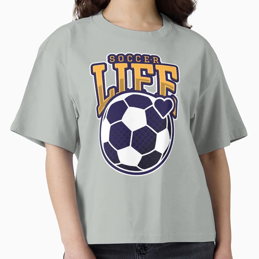 Soccer Life Soccer Ball T-Shirt - Aesthetic Graphic Men Women - T-Shirt, Sweatshirt, Hoodie