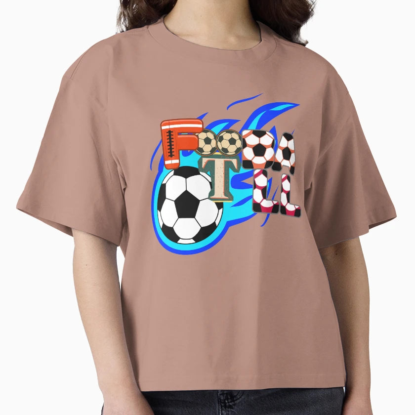 Football Typography Art Soccer Ball T-Shirt - Novelty Apparel Men Women - T-Shirt, Sweatshirt, Hoodie