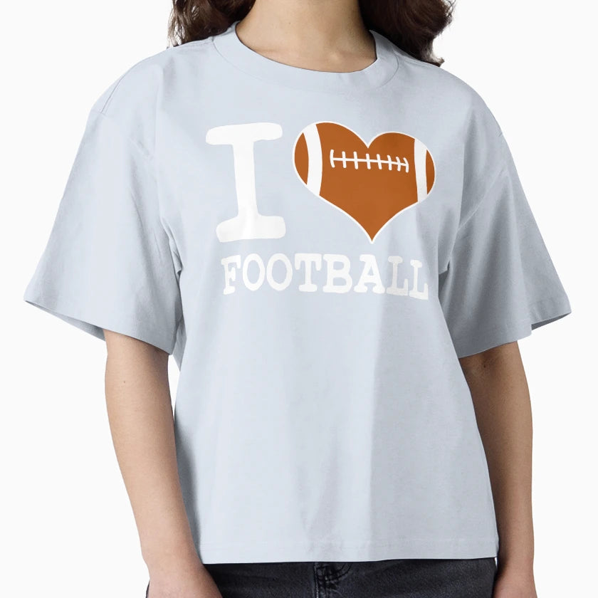 I Love Football Athlete Sports T-Shirt - Casual Everyday Wear for Adults - T-Shirt, Sweatshirt, Hoodie