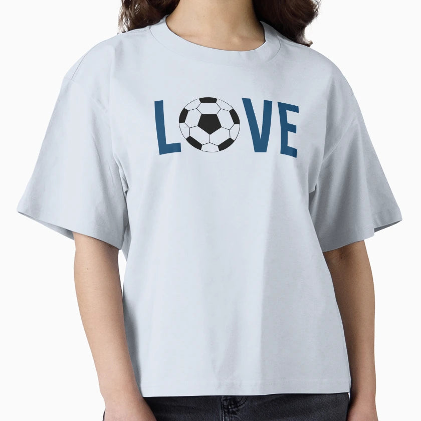 Love Soccer Blue T-Shirt - Streetwear Style for Adults - T-Shirt, Sweatshirt, Hoodie