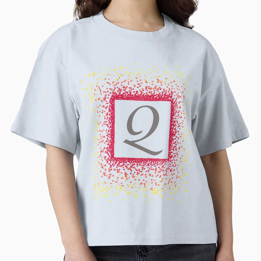 Warm Initial Burst Q T-Shirt - Aesthetic Graphic Men Women - T-Shirt, Sweatshirt, Hoodie