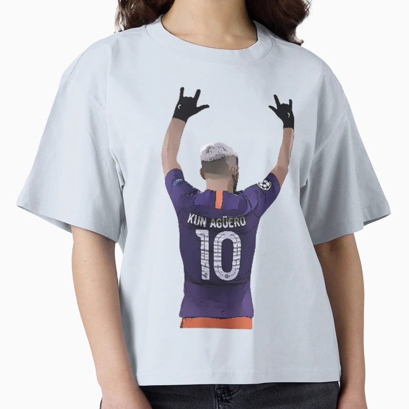 Kun Aguero Goal Celebration Iconic T-Shirt - Custom Art Print Men Women - T-Shirt, Sweatshirt, Hoodie