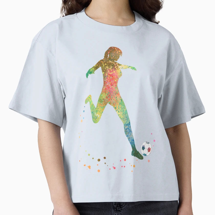 Female Soccer T-Shirt - Custom Art Print for Adults - T-Shirt, Sweatshirt, Hoodie