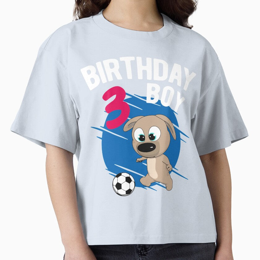 Birthday Boy 3 Years Pup Soccer by onicon - Adult & Kids T-Shirts, Sweatshirts & Hoodies apparel design preview 1
