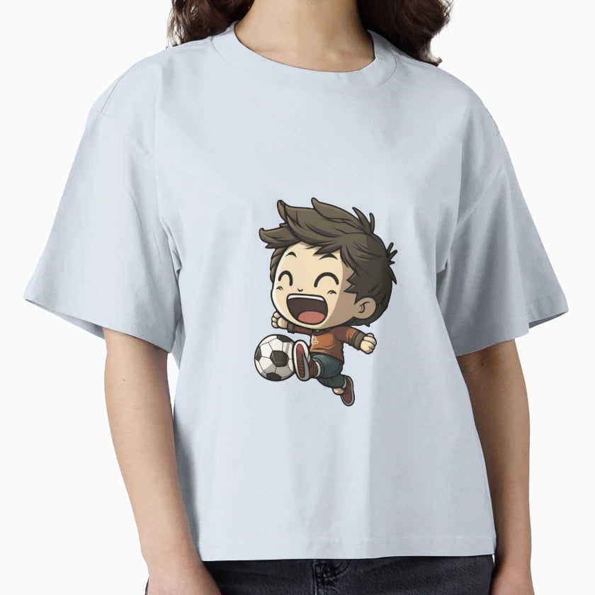 Youngster Playing Football T-Shirt - Casual Everyday Wear Unisex - T-Shirt, Sweatshirt, Hoodie
