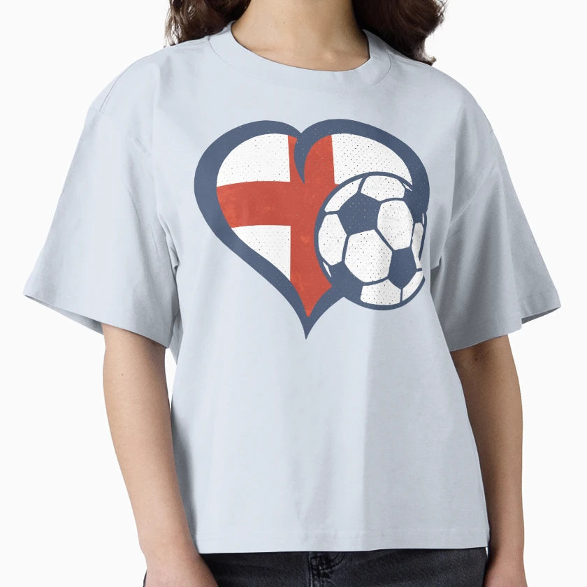 England Football Heart 01 England T-Shirt - Custom Art Print for Adults - T-Shirt, Sweatshirt, Hoodie