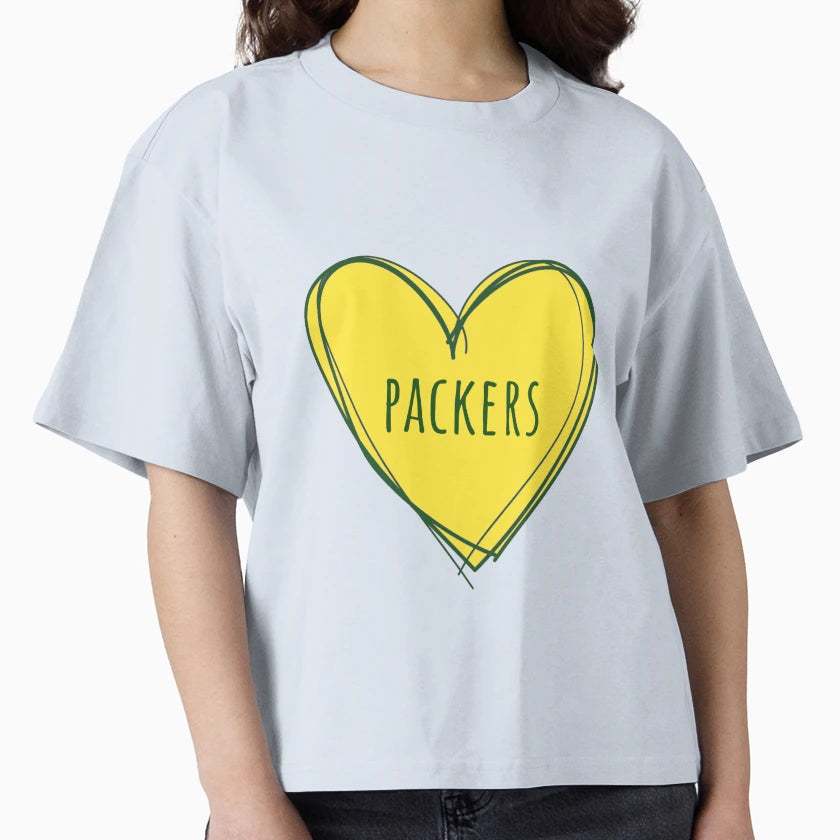 Packers Heart T-Shirt - Trendy Graphic for Adults - T-Shirt, Sweatshirt, Hoodie