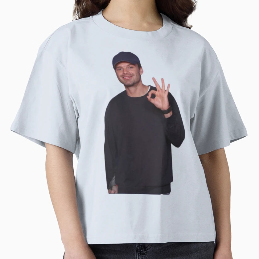 Okay Sebastian Stan T-Shirt - Graphic Print for Adults - T-Shirt, Sweatshirt, Hoodie