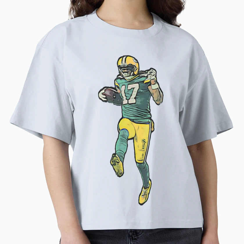 DA Green Bay Wide Receiver Bold Cartoon T-Shirt - Novelty Apparel Men Women - T-Shirt, Sweatshirt, Hoodie