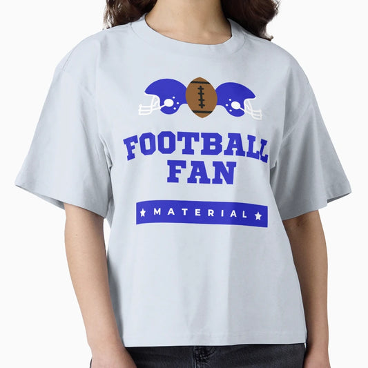 Blue Football Fan Material T-Shirt - Minimalist Print for Adults - T-Shirt, Sweatshirt, Hoodie