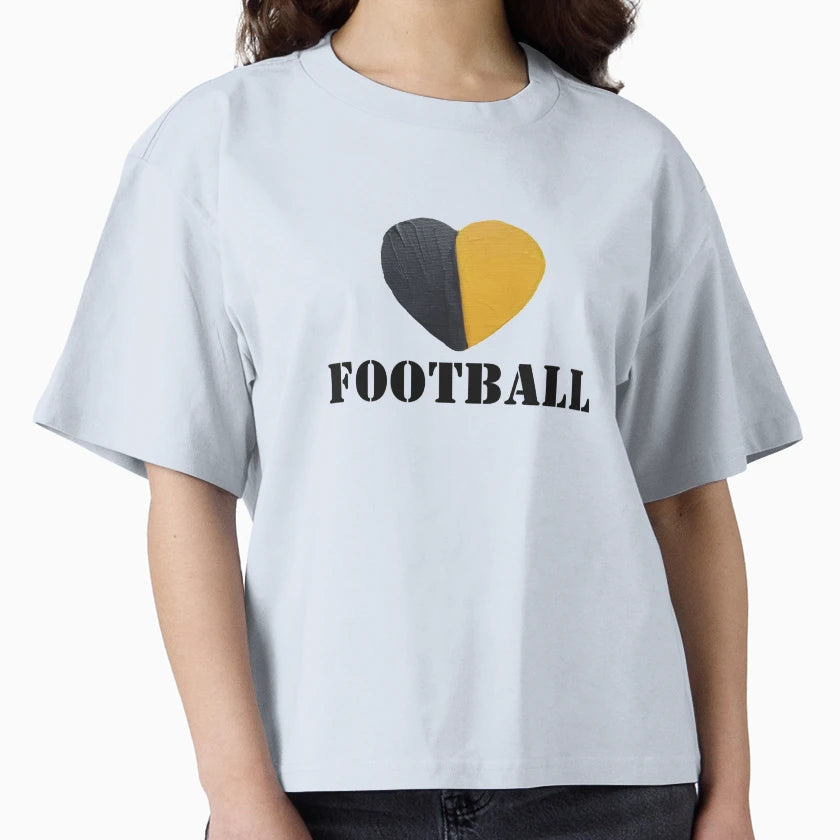 Heart Football T-Shirt - Fun Novelty Design for Adults - T-Shirt, Sweatshirt, Hoodie