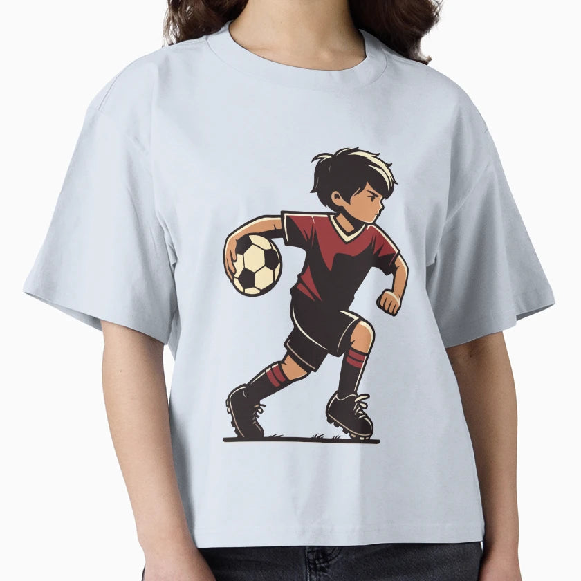 Cartoon Playing Football T-Shirt - Streetwear Style Unisex - T-Shirt, Sweatshirt, Hoodie