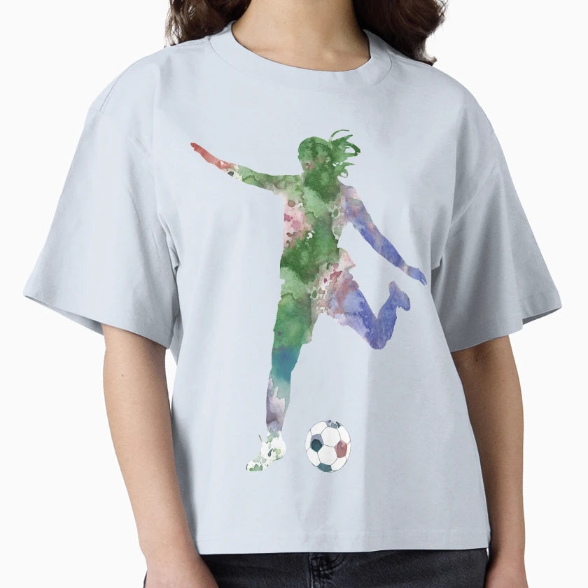 Female Soccer Player T-Shirt - Custom Art Print Men Women - T-Shirt, Sweatshirt, Hoodie