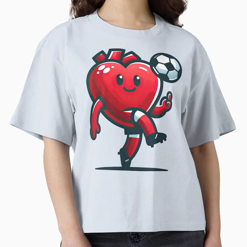 Heart Soccer Football Valentines Day T-Shirt - Novelty Apparel for Adults - T-Shirt, Sweatshirt, Hoodie