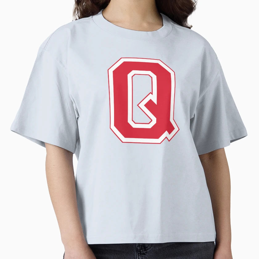 Red Varsity Letter Q T-Shirt - Minimalist Print Unisex - T-Shirt, Sweatshirt, Hoodie