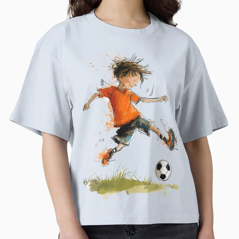 Little Playing Soccer T-Shirt - Graphic Print Men Women - T-Shirt, Sweatshirt, Hoodie