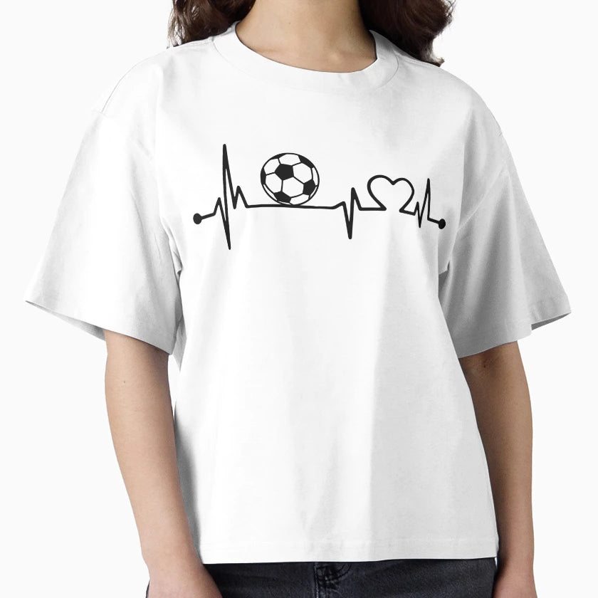 Soccer Heartbeat T-Shirt - Minimalist Print for Adults - T-Shirt, Sweatshirt, Hoodie