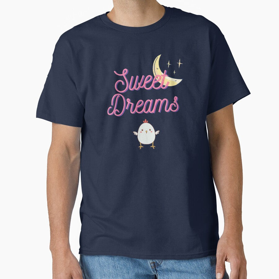 Cute Sweet Dreams Chicken by Cluckin' Mad - Adult & Kids T-Shirts, Sweatshirts & Hoodies apparel design preview 1