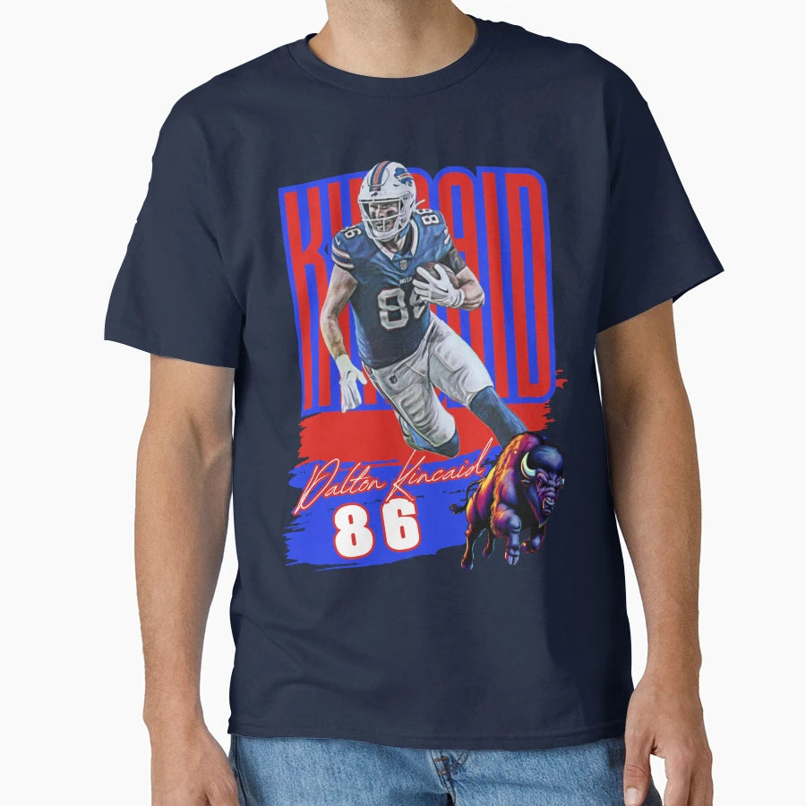 Dalton Kincaid Buffalo Bills Football T-Shirt - Custom Art Print Men Women - T-Shirt, Sweatshirt, Hoodie